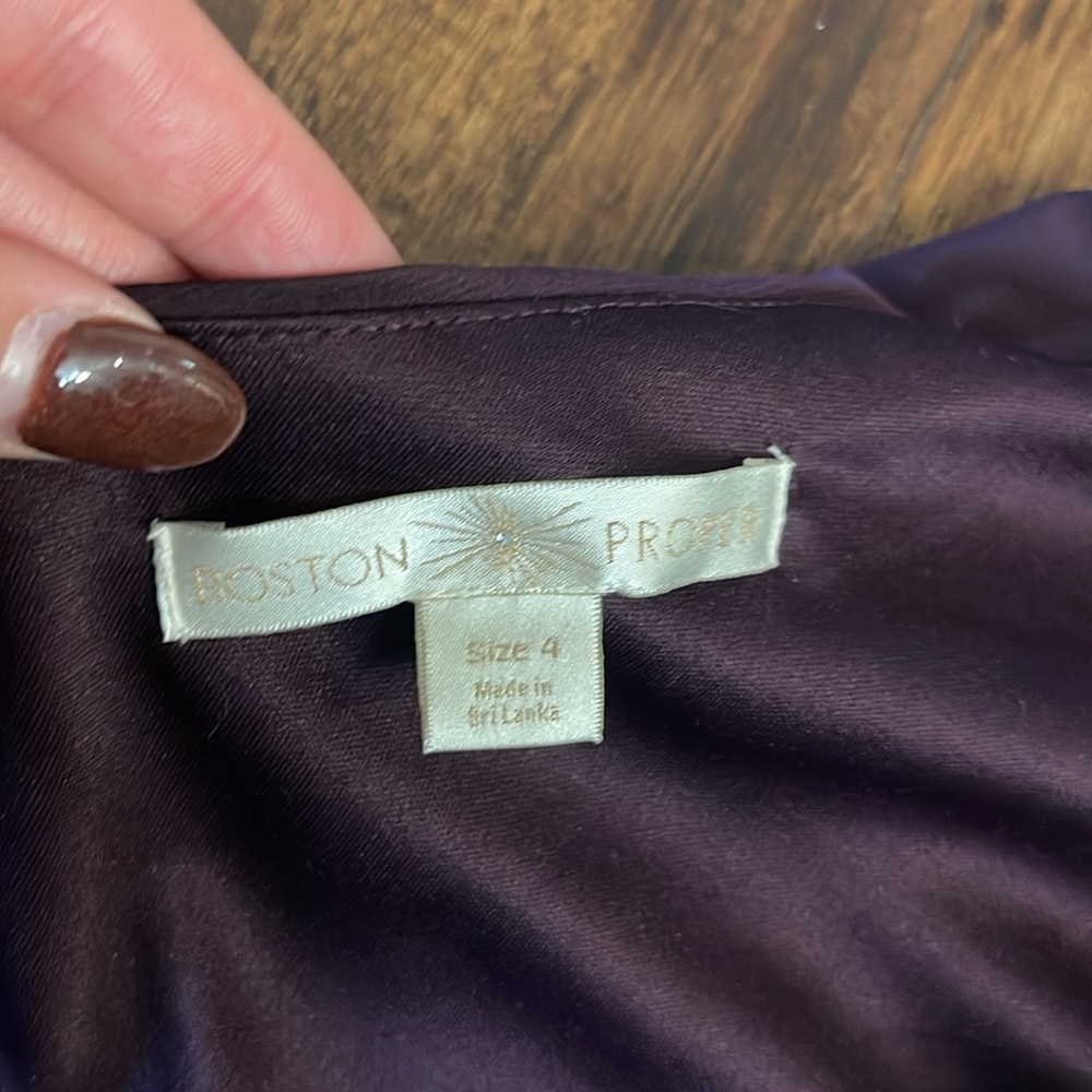 Boston Proper One Shoulder Rushed Dress - Picture 4 of 8